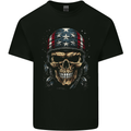 American Bandana Skull USA Biker Kids T-Shirt Childrens Black