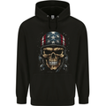 American Bandana Skull USA Biker Mens 80% Cotton Hoodie Black