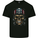 American Bandana Skull USA Biker Mens Cotton T-Shirt Tee Top Black