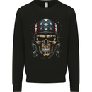 American Bandana Skull USA Biker Mens Sweatshirt Jumper Black