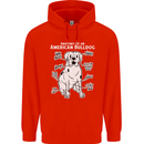 American Bulldog Anatomy Funny Dog Childrens Kids Hoodie Bright Red