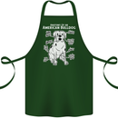 American Bulldog Anatomy Funny Dog Cotton Apron 100% Organic Forest Green
