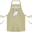American Bulldog Anatomy Funny Dog Cotton Apron 100% Organic Khaki