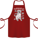 American Bulldog Anatomy Funny Dog Cotton Apron 100% Organic Maroon