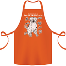 American Bulldog Anatomy Funny Dog Cotton Apron 100% Organic Orange