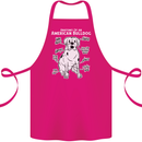 American Bulldog Anatomy Funny Dog Cotton Apron 100% Organic Pink