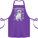 American Bulldog Anatomy Funny Dog Cotton Apron 100% Organic Purple