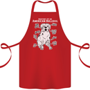 American Bulldog Anatomy Funny Dog Cotton Apron 100% Organic Red
