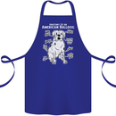 American Bulldog Anatomy Funny Dog Cotton Apron 100% Organic Royal Blue
