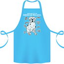 American Bulldog Anatomy Funny Dog Cotton Apron 100% Organic Turquoise