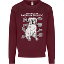 American Bulldog Anatomy Funny Dog Kids Sweatshirt Jumper Maroon