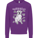 American Bulldog Anatomy Funny Dog Kids Sweatshirt Jumper Purple