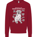 American Bulldog Anatomy Funny Dog Kids Sweatshirt Jumper Red