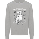 American Bulldog Anatomy Funny Dog Kids Sweatshirt Jumper Sports Grey
