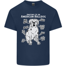American Bulldog Anatomy Funny Dog Kids T-Shirt Childrens Navy Blue