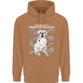 American Bulldog Anatomy Funny Dog Mens 80% Cotton Hoodie Caramel Latte