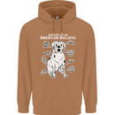 American Bulldog Anatomy Funny Dog Mens 80% Cotton Hoodie Caramel Latte
