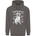 American Bulldog Anatomy Funny Dog Mens 80% Cotton Hoodie Charcoal