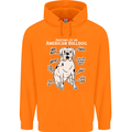 American Bulldog Anatomy Funny Dog Mens 80% Cotton Hoodie Orange