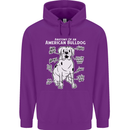 American Bulldog Anatomy Funny Dog Mens 80% Cotton Hoodie Purple