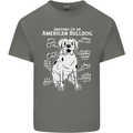 American Bulldog Anatomy Funny Dog Mens Cotton T-Shirt Tee Top Charcoal
