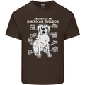 American Bulldog Anatomy Funny Dog Mens Cotton T-Shirt Tee Top Dark Chocolate