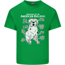 American Bulldog Anatomy Funny Dog Mens Cotton T-Shirt Tee Top Irish Green