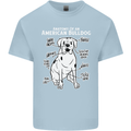 American Bulldog Anatomy Funny Dog Mens Cotton T-Shirt Tee Top Light Blue