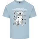 American Bulldog Anatomy Funny Dog Mens Cotton T-Shirt Tee Top Light Blue