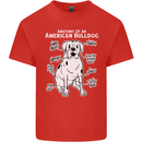 American Bulldog Anatomy Funny Dog Mens Cotton T-Shirt Tee Top Red