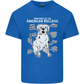 American Bulldog Anatomy Funny Dog Mens Cotton T-Shirt Tee Top Royal Blue