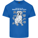 American Bulldog Anatomy Funny Dog Mens Cotton T-Shirt Tee Top Royal Blue