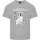 American Bulldog Anatomy Funny Dog Mens Cotton T-Shirt Tee Top Sports Grey