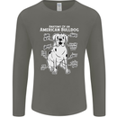 American Bulldog Anatomy Funny Dog Mens Long Sleeve T-Shirt Charcoal