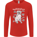 American Bulldog Anatomy Funny Dog Mens Long Sleeve T-Shirt Red