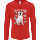 American Bulldog Anatomy Funny Dog Mens Long Sleeve T-Shirt Red