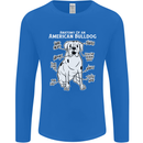 American Bulldog Anatomy Funny Dog Mens Long Sleeve T-Shirt Royal Blue