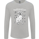 American Bulldog Anatomy Funny Dog Mens Long Sleeve T-Shirt Sports Grey
