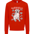 American Bulldog Anatomy Funny Dog Mens Sweatshirt Jumper Bright Red