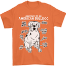 American Bulldog Anatomy Funny Dog Mens T-Shirt 100% Cotton Orange