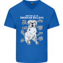 American Bulldog Anatomy Funny Dog Mens V-Neck Cotton T-Shirt Royal Blue