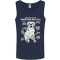 American Bulldog Anatomy Funny Dog Mens Vest Tank Top Navy Blue