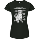 American Bulldog Anatomy Funny Dog Womens Petite Cut T-Shirt Black