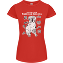 American Bulldog Anatomy Funny Dog Womens Petite Cut T-Shirt Red