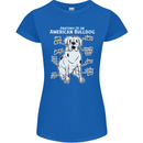 American Bulldog Anatomy Funny Dog Womens Petite Cut T-Shirt Royal Blue