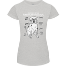 American Bulldog Anatomy Funny Dog Womens Petite Cut T-Shirt Sports Grey