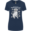 American Bulldog Anatomy Funny Dog Womens Wider Cut T-Shirt Navy Blue