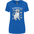 American Bulldog Anatomy Funny Dog Womens Wider Cut T-Shirt Royal Blue
