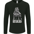 American Bully Dad Funny Fathers Day Dog Mens Long Sleeve T-Shirt Black