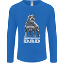 American Bully Dad Funny Fathers Day Dog Mens Long Sleeve T-Shirt Royal Blue